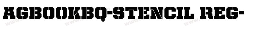 AGBookBQ-Stencil Reg字体转换
